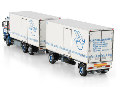 WSI WSI Scania 3-serie 6x2 bakwagen met 2-as oplegger KAJ MADSEN