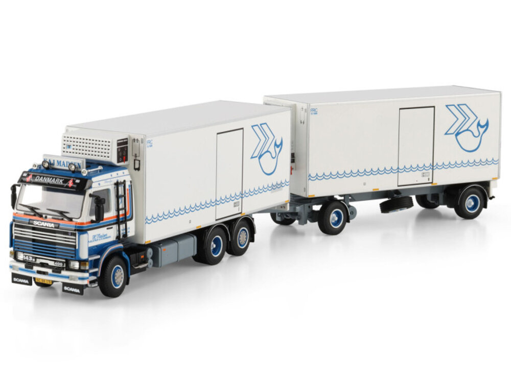 WSI WSI Scania 3-serie 6x2 bakwagen met 2-as oplegger KAJ MADSEN