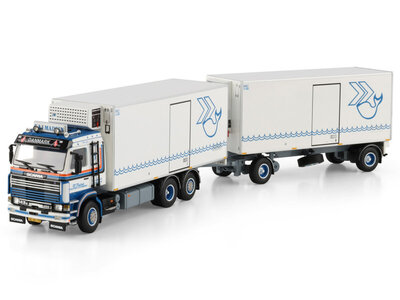 WSI WSI Scania 3-serie 6x2 bakwagen met 2-as oplegger KAJ MADSEN