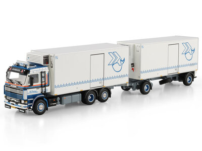 WSI WSI Scania 3-serie 6x2 bakwagen met 2-as oplegger KAJ MADSEN