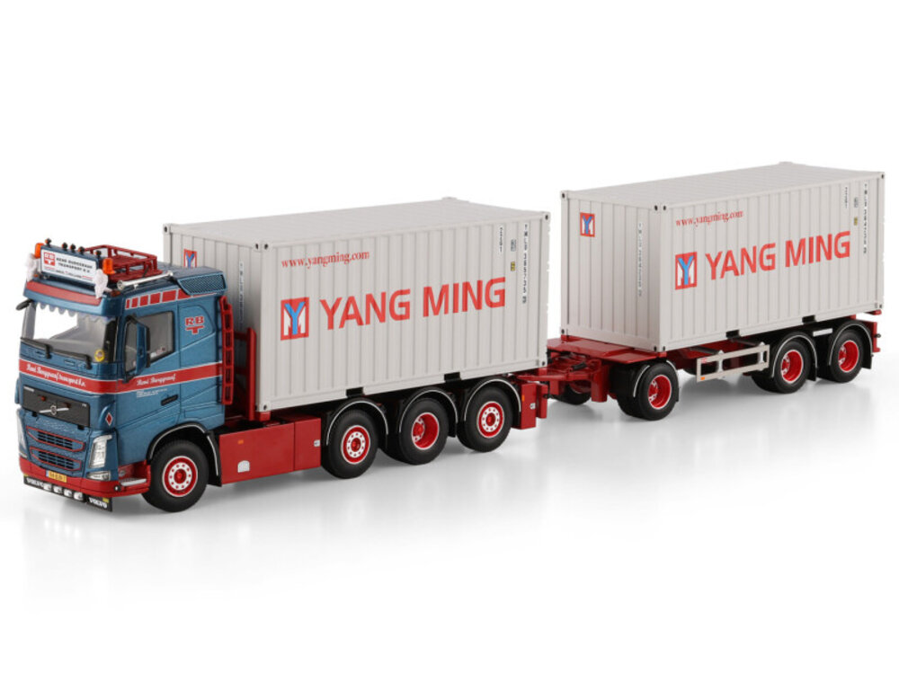 WSI WSI Volvo FH4 Sleeper Cab 8x2 met 7-assige container combi + 2x 20ft container RENE BURGGRAAF TRANSPORT BV