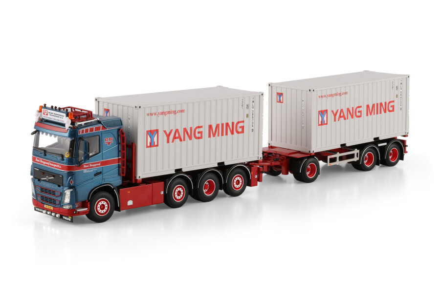 WSI Volvo FH4 Sleeper Cab 8x2 met 7-assige container combi + 2x