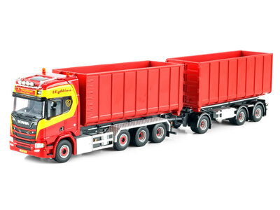 WSI WSI Scania R Highline 8x2 with 7-axle combi container trailer with hooklift + 2x 40m3 container A. THEUNISSEN WEKEROM B.V.