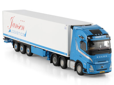 WSI WSI Volvo FH Aero Globetrotter XL 6x2 with 3-axle twin steer reefer trailer JANSEN URK