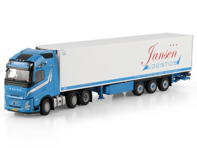 WSI WSI Volvo FH Aero Globetrotter XL 6x2 with 3-axle twin steer reefer trailer JANSEN URK