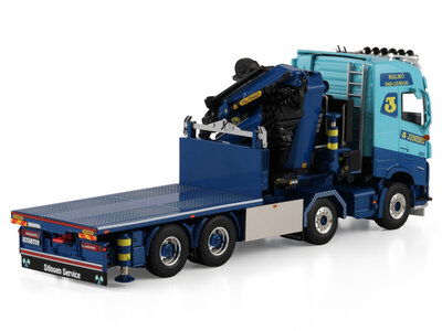 WSI WSI Volvo FH5 Globetrotter Riged flatbed truck 8x4 with  palfinger PK 165.002 tec 7 + jib JINERT
