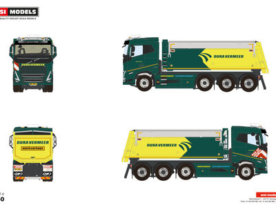WSI WSI Volvo FH5 Sleeper Cab  8x4 elecrtic tipper truck DURA VERMEER