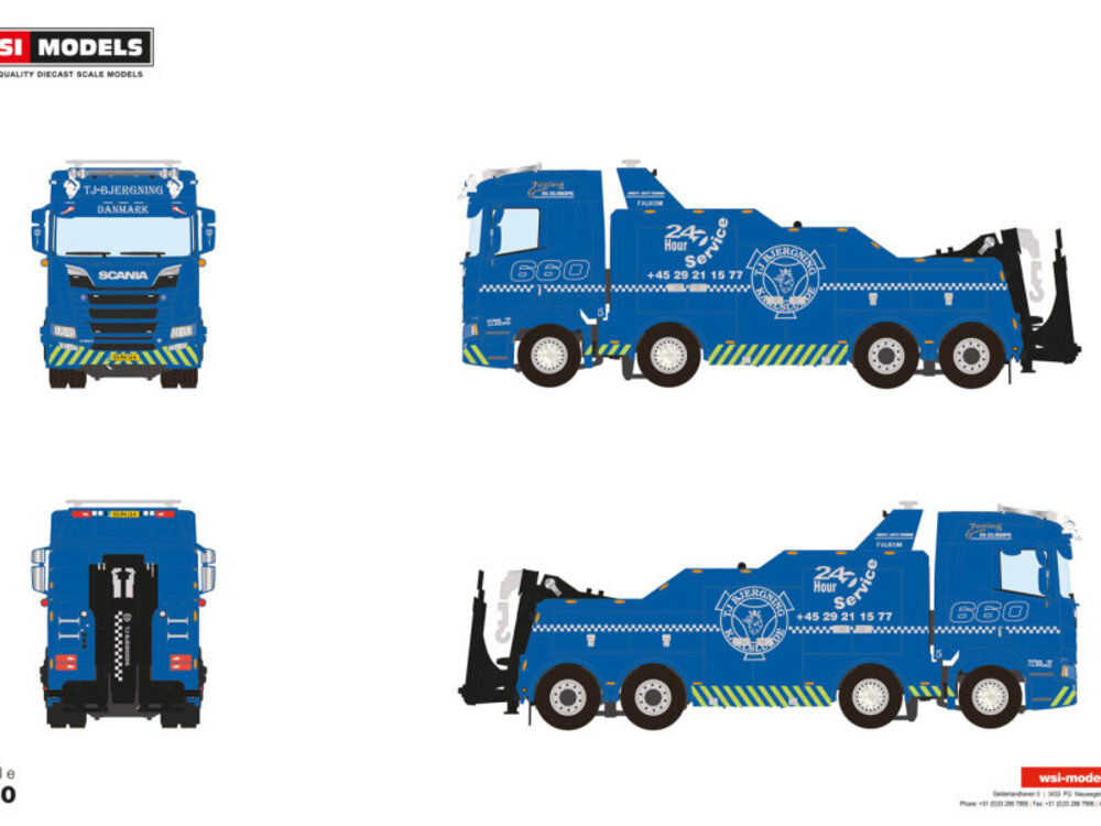 WSI WSI Scania R  Normal Falkom 8x4 TJ BJERGNING