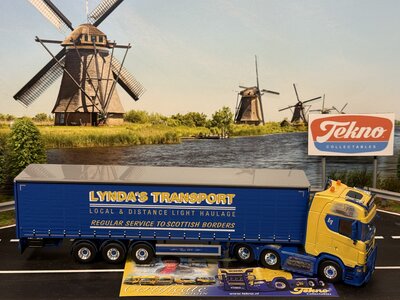 Tekno Tekno Scania Next Gen S met 3-assige schuifzeilenoplegger LYNDA'S TRANSPORT