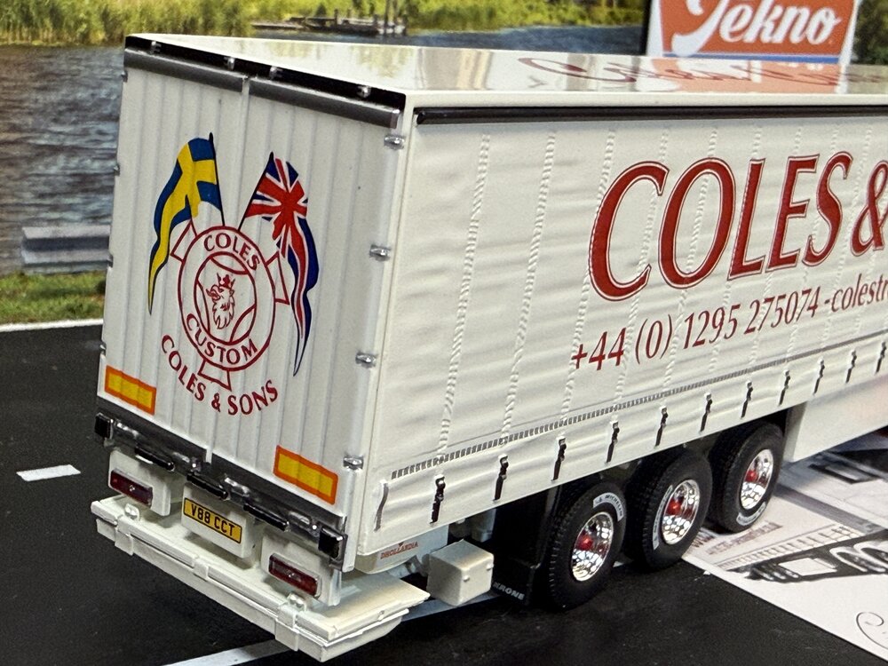 Tekno Tekno Scania Next Gen S-serie Highline with 3-axle curtainside trailer COLES & SONS "GREASE"