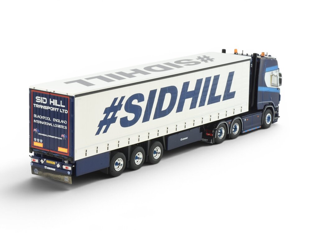 Tekno Tekno Scania NGR Highline 6x2 met 3-assige schuifzeilen oplegger SID HILL