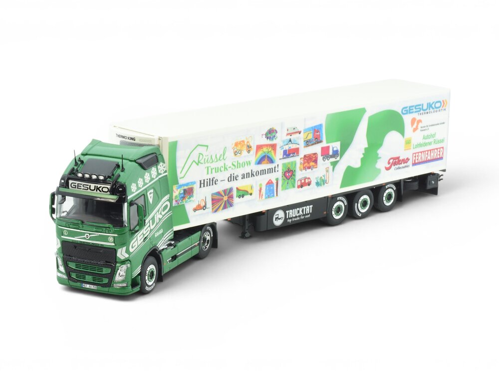 Tekno Tekno Volvo FH04 Globetrtotter met 3-assige koeloplegger GESUKO RUSSEL TRUCKSHOW