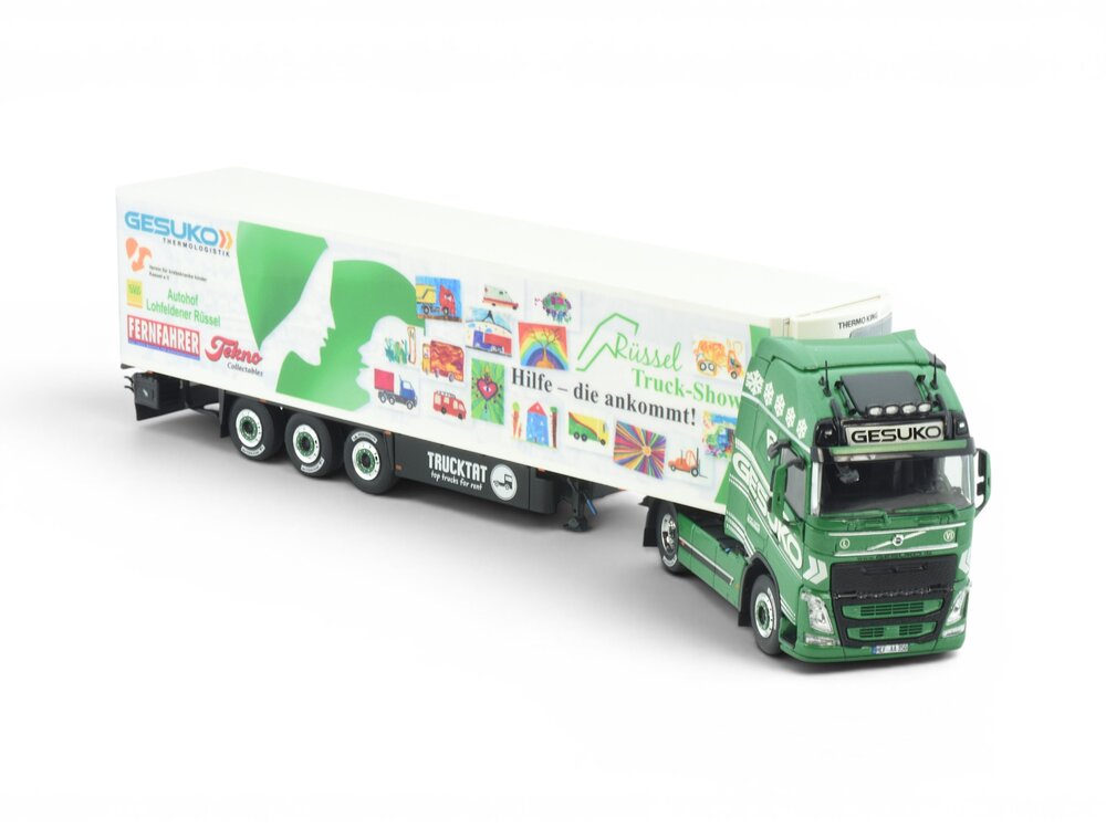 Tekno Tekno Volvo FH04 Globetrtotter met 3-assige koeloplegger GESUKO RUSSEL TRUCKSHOW