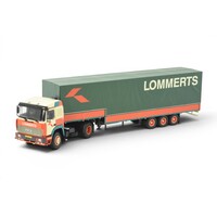 Tekno Iveco Turbostar with 3-axle classic curtainside trailer LOMMERTS