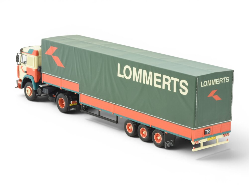Tekno Tekno Iveco Turbostar with 3-axle classic curtainside trailer LOMMERTS