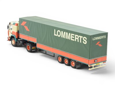 Tekno Tekno Iveco Turbostar with 3-axle classic curtainside trailer LOMMERTS