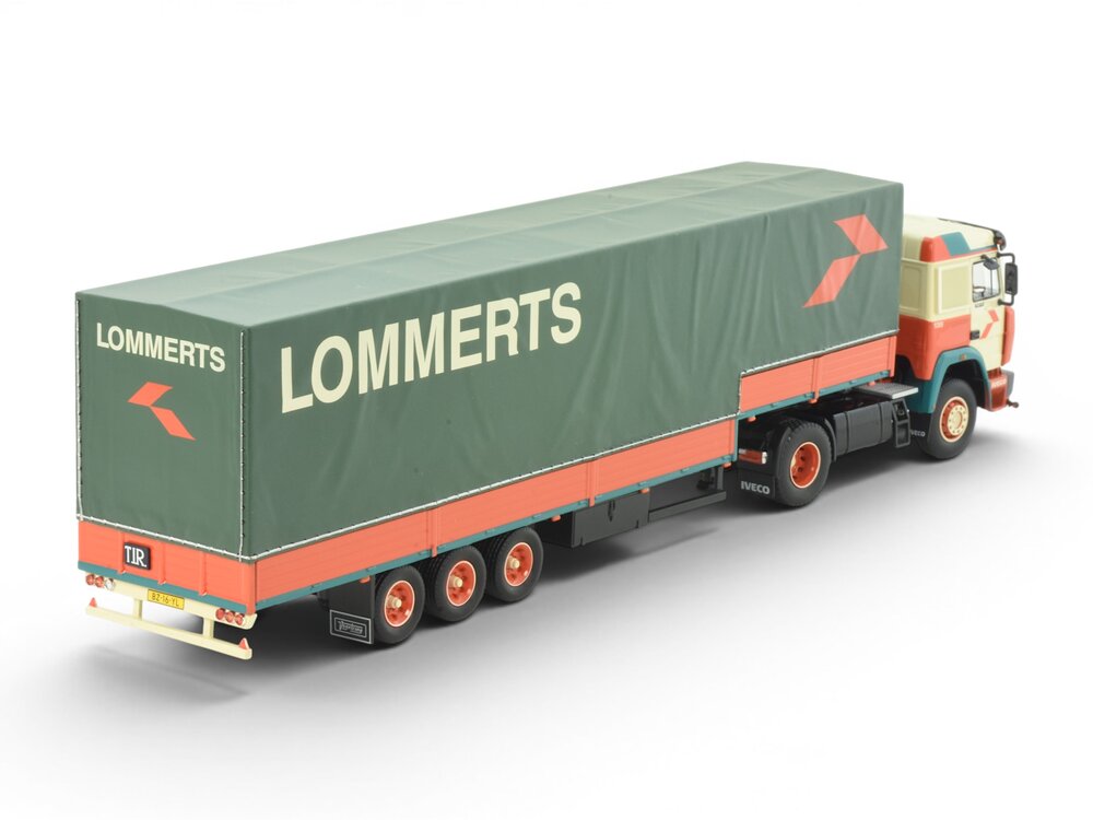 Tekno Tekno Iveco Turbostar with 3-axle classic curtainside trailer LOMMERTS