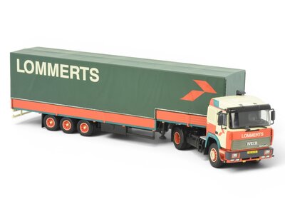 Tekno Tekno Iveco Turbostar with 3-axle classic curtainside trailer LOMMERTS