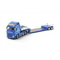 Tekno Volvo FH Aero 6x2 trekker met 2-assige Broshuis dieplader DE KREEK TRANSPORT