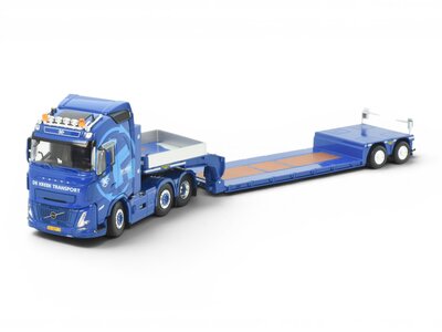 Tekno Tekno Volvo FH Aero 6x2 trekker met 2-assige Broshuis dieplader DE KREEK TRANSPORT