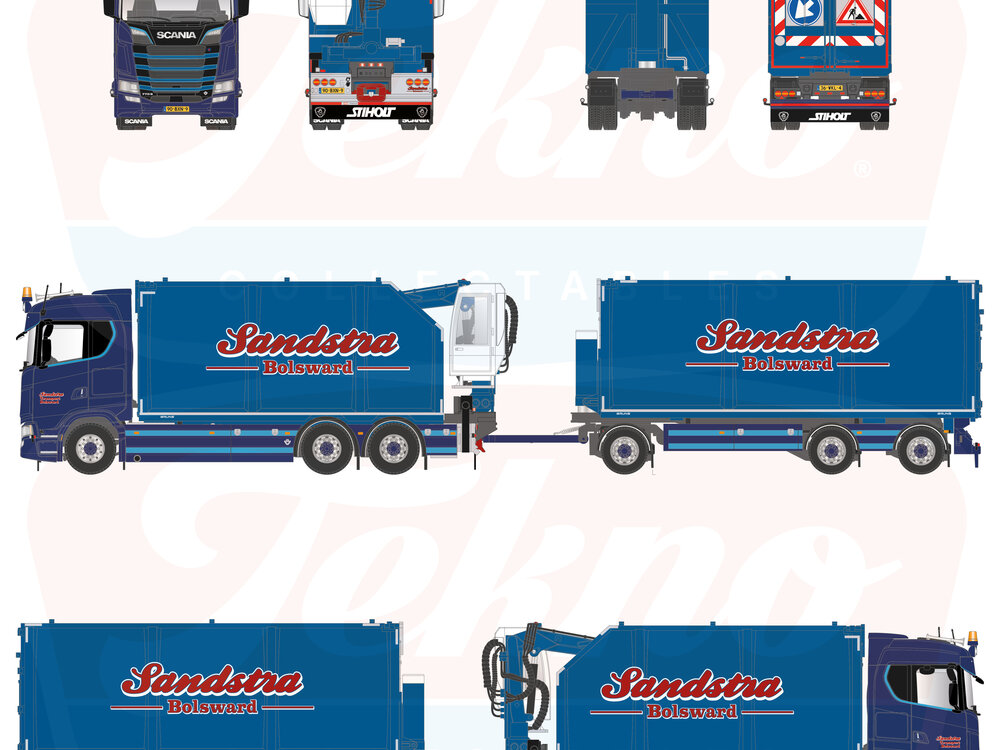 Tekno Tekno Scania NGS 770 mest combinatie SANDSTRA TRANSPORT