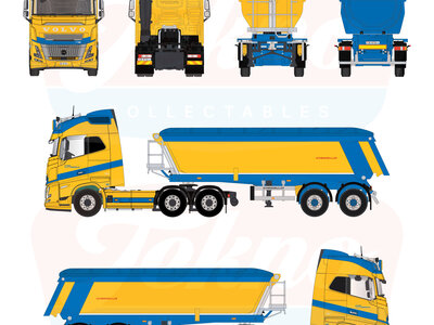 Tekno Tekno Volvo FH Aero Globetrotter 6x4  with 2-axle tipper DE PAOLA