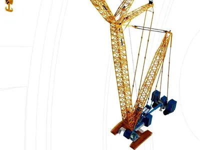 Sarens store NZG Liebherr LR1600-2 crawler crane SARENS