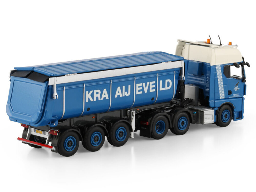 WSI WSI MAN TGX GX 6x2 with 3-axle non steering tipper trailer KRAAIJEVELD