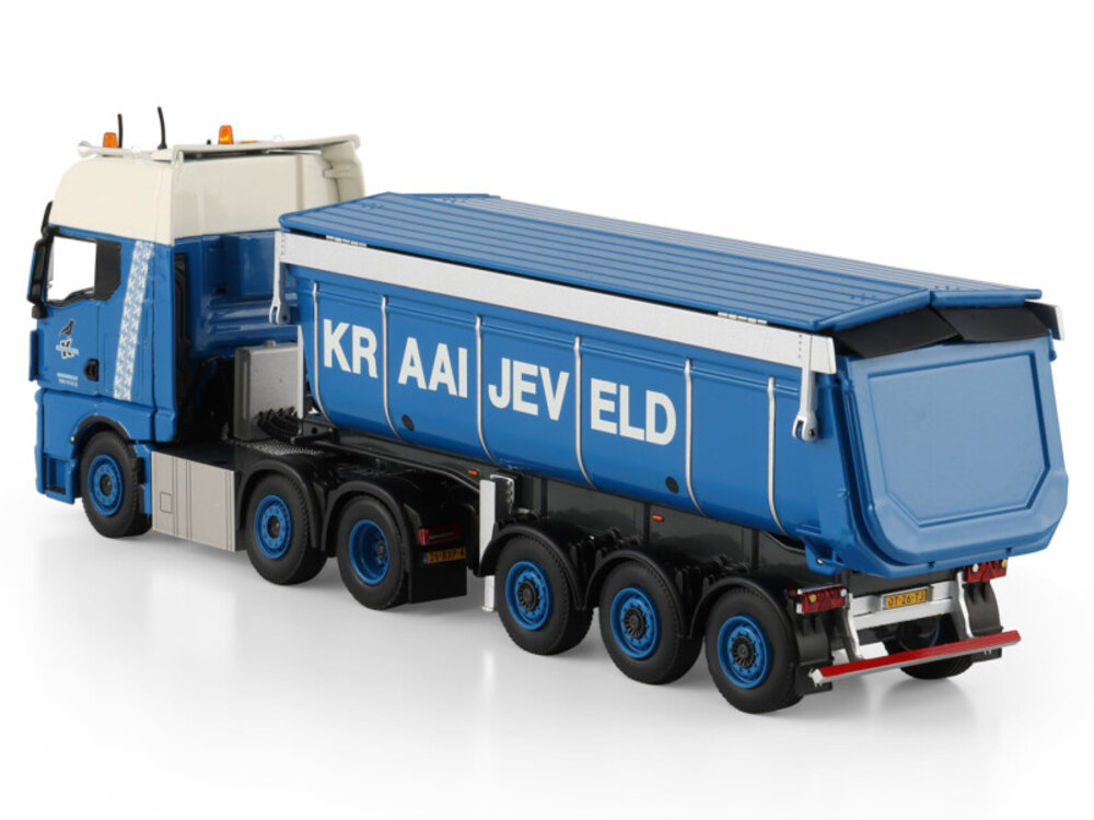 WSI WSI MAN TGX GX 6x2 with 3-axle non steering tipper trailer KRAAIJEVELD
