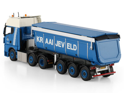 WSI WSI MAN TGX GX 6x2 with 3-axle non steering tipper trailer KRAAIJEVELD