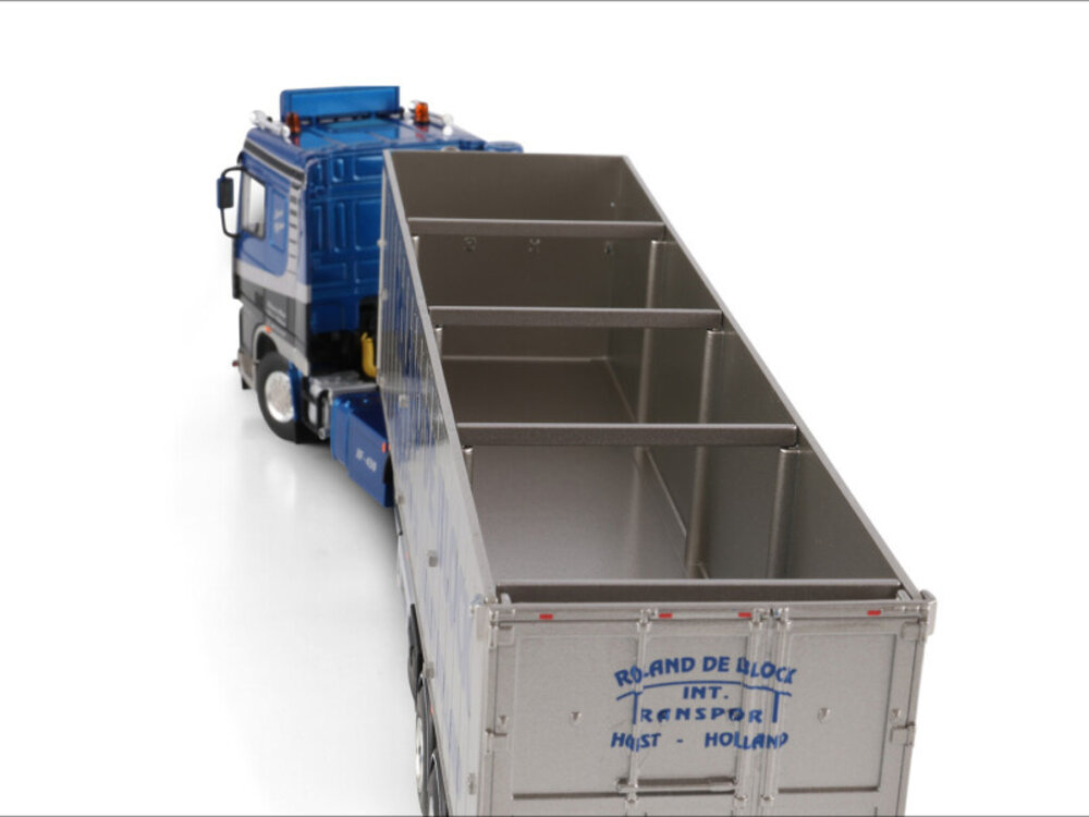 WSI WSI DAF 95XF  Space Cab 4x2  with 3-axle tipper trailer ROLAND DE BLOCK
