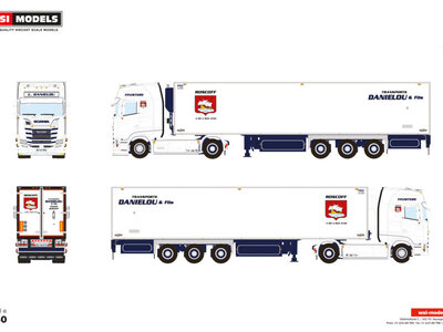 WSI WSI Scania S Highline 4x2 met 3-as koeloplegger DANIELOU