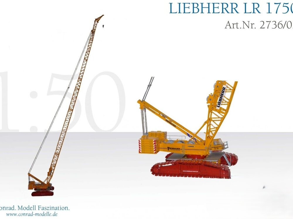 Conrad Modelle Conrad Liebherr LR1750 crawler crane Wiesbauer