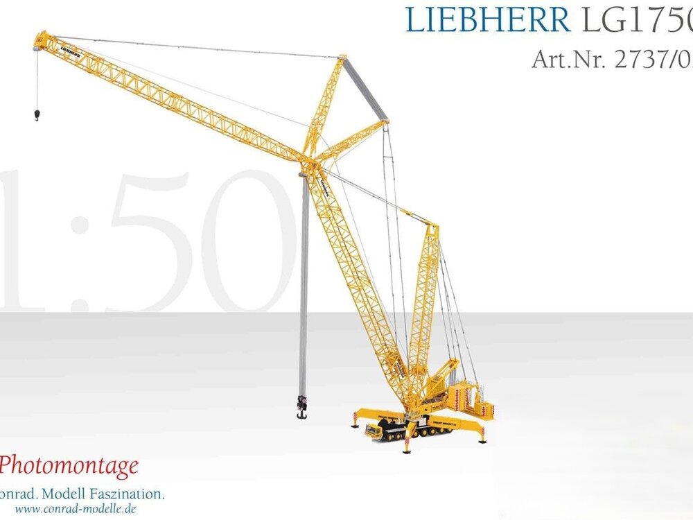 Conrad Modelle Conrad Liebherr LG1750 Lattice mast Crane FRANZ BRACHT