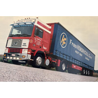 WSI Volvo F16 Globetrotter 4x2 with 3-axle curtainside trailer HENDRICKX & ZONEN
