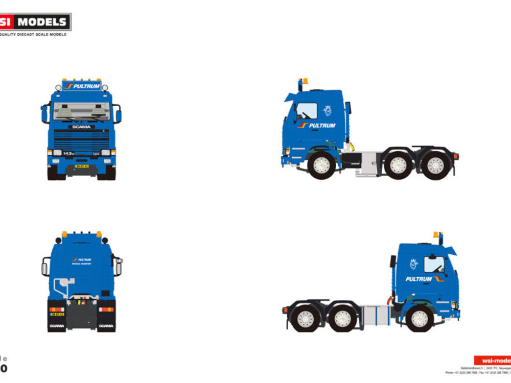 WSI WSI Scania 3 serie 6x2 PULTRUM RIJSSEN