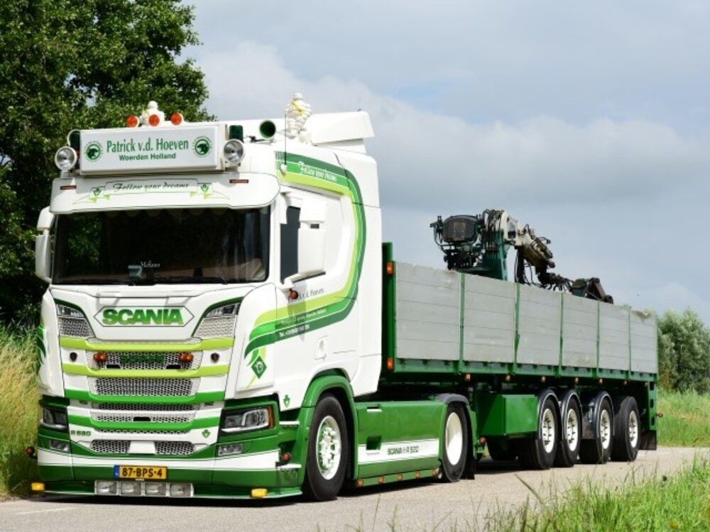 Tekno Tekno Scania Next Gen R520-V8 Higline with 4-axle bricktrailer PATRICK V.D. HOEVEN