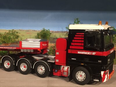 Mammoet store WSI DAF 95XF 8x4 with 4-axle lowloader + Smit transformator MAMMOET