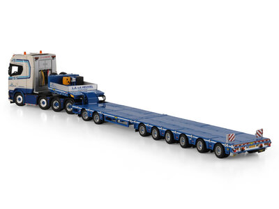 WSI WSI Scania S Highline 8x4 met 8-assige SL dieplader L.A. VAN DEN HEUVEL