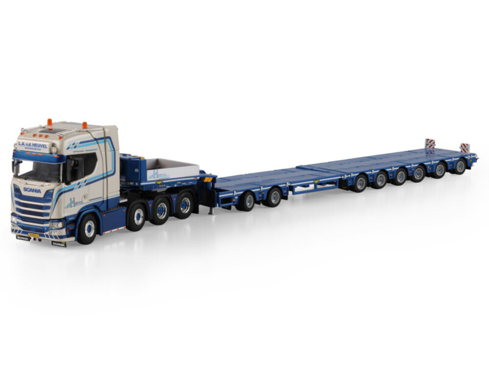 WSI WSI Scania S Highline 8x4 met 8-assige SL dieplader L.A. VAN DEN HEUVEL