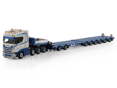 WSI WSI Scania S Highline 8x4 with 8-axle SL lowloader L.A. VAN DEN HEUVEL