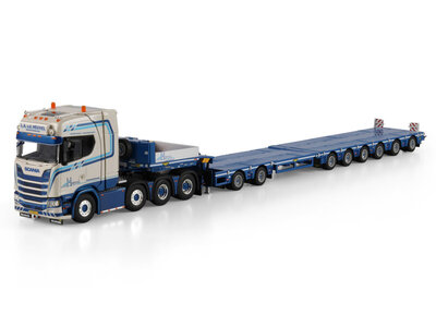 WSI WSI Scania S Highline 8x4 met 8-assige SL dieplader L.A. VAN DEN HEUVEL