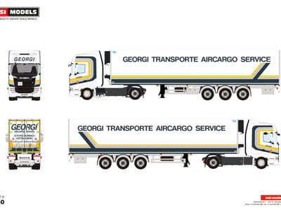 WSI WSI Scania R Highline 4x2 with 3-axle reefer trailer GEORGI