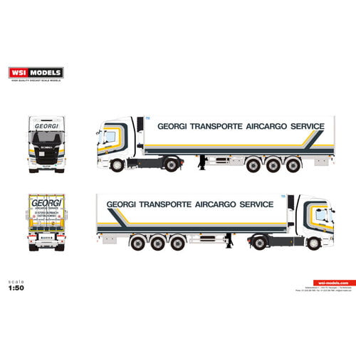 WSI WSI Scania R Highline 4x2 with 3-axle reefer trailer GEORGI