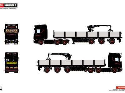 WSI WSI Scania S Highline 6x2 met 3-as stenen oplegger FREEK VD HOEVEN
