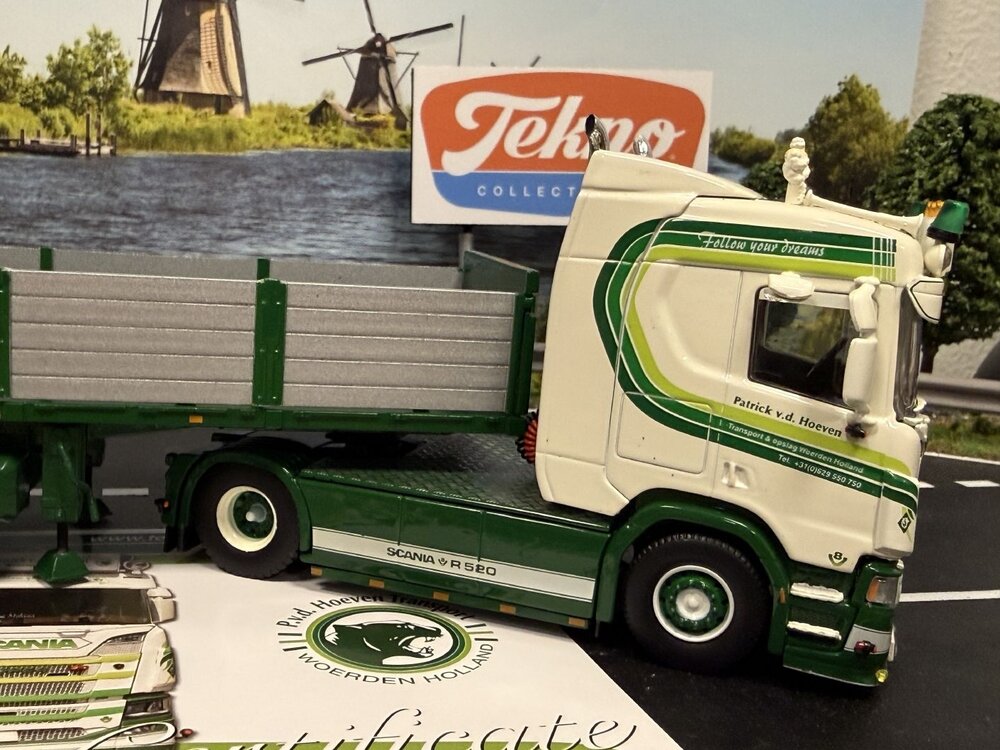 Tekno Tekno Scania Next Gen R520-V8 met 4-assige stenenoplegger PATRICK V.D. HOEVEN