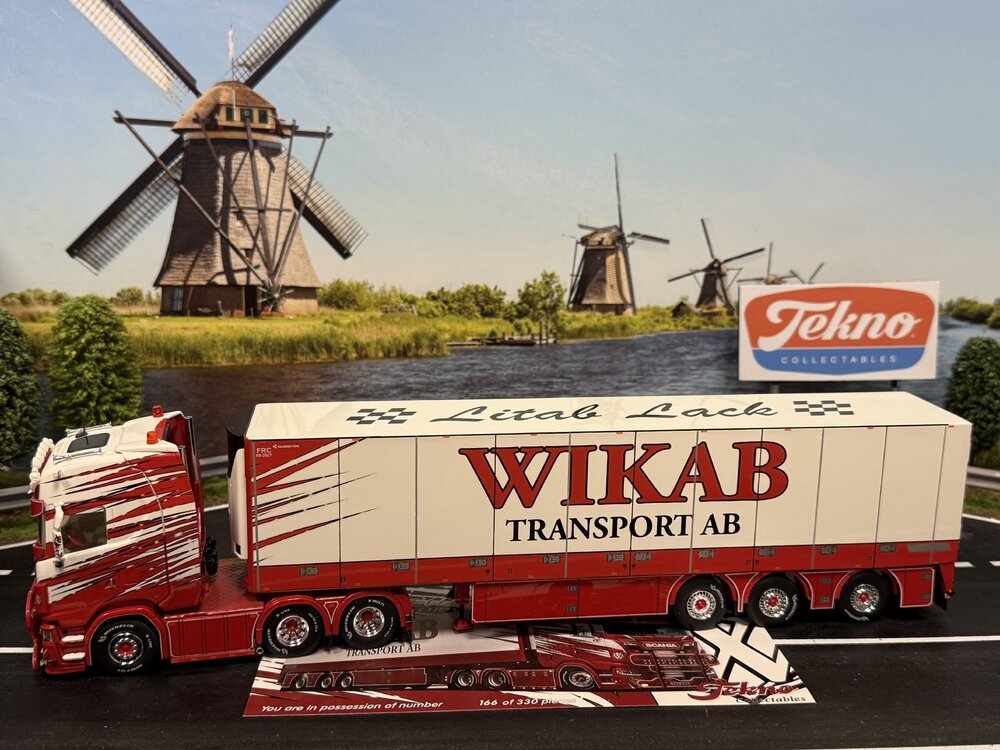 Tekno Tekno Scania Next Gen S-serie Highline 6x2 sleepas met koeltrailer WIKAB