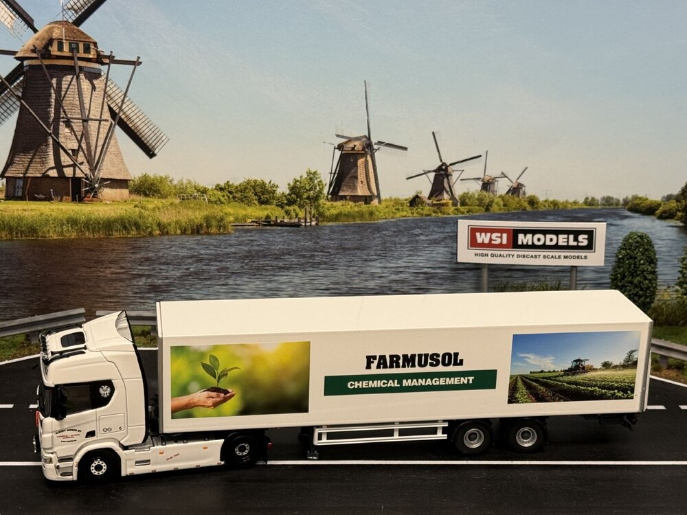 WSI WSI Scania R Highline 4x2 with 2-axle box trailer RIKSEN ARNHEM