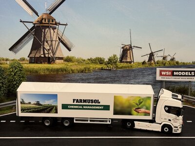WSI WSI Scania R Highline 4x2 with 2-axle box trailer RIKSEN ARNHEM