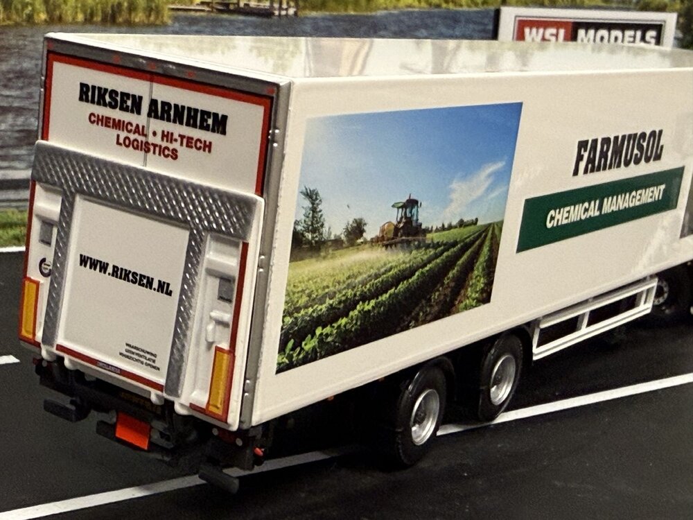 WSI WSI Scania R Highline 4x2 with 2-axle box trailer RIKSEN ARNHEM